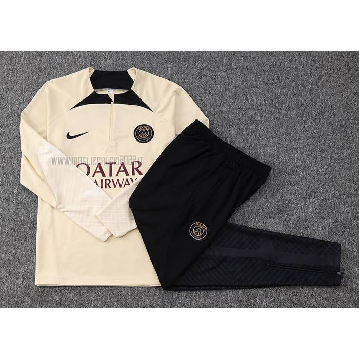 Tuta da Track de Felpa del Paris Saint-Germain Bambino 2023-2024 Giallo